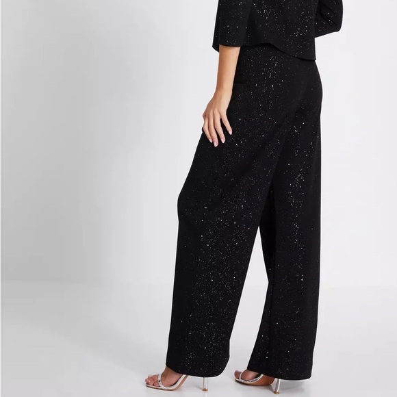 Sparkle glitter trousers flare leggings party bell bottoms y2k going out pants - Picture 1 of 10